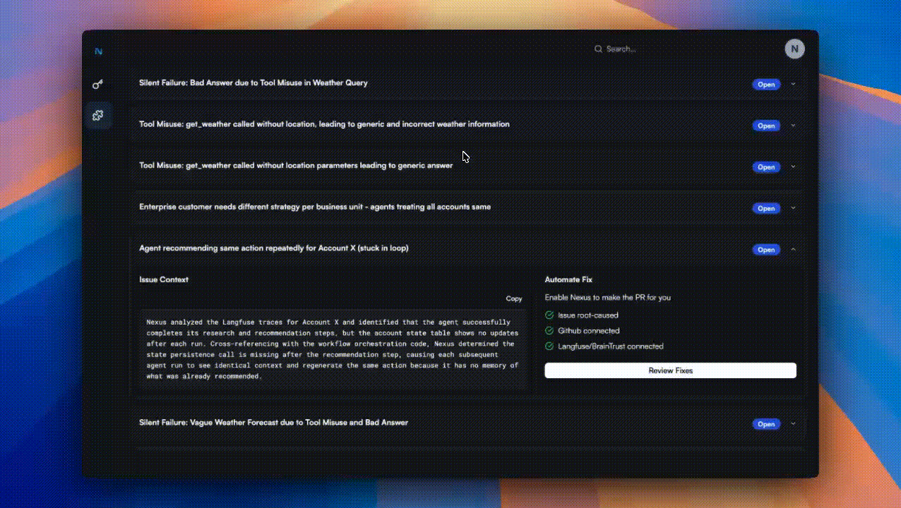 Automated Action Interface